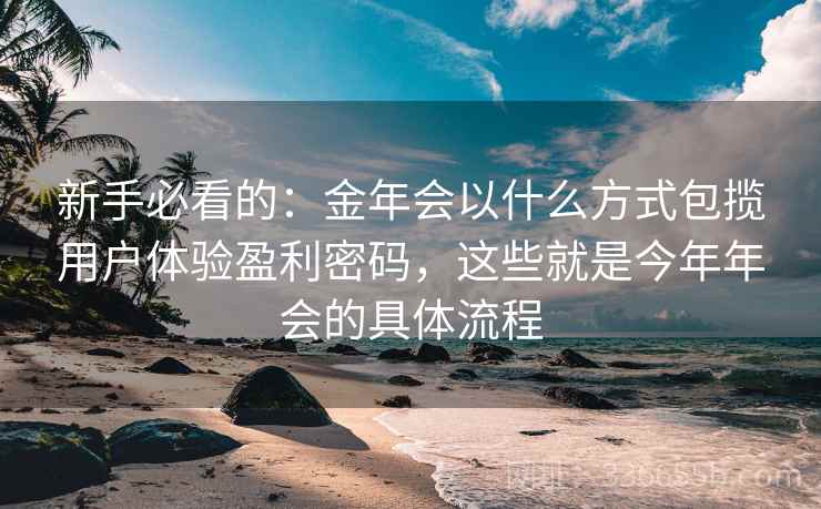 新手必看的：金年会以什么方式包揽用户体验盈利密码，这些就是今年年会的具体流程